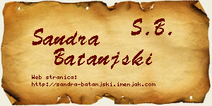 Sandra Batanjski vizit kartica